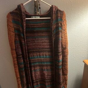 Women’s Maurice’s long hooded sweater size S.